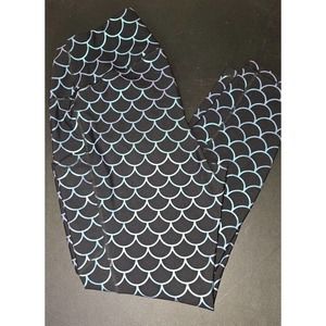 Torrid Plus Size Black Mermaid Wicking Active Leggings with Pockets Size 1x